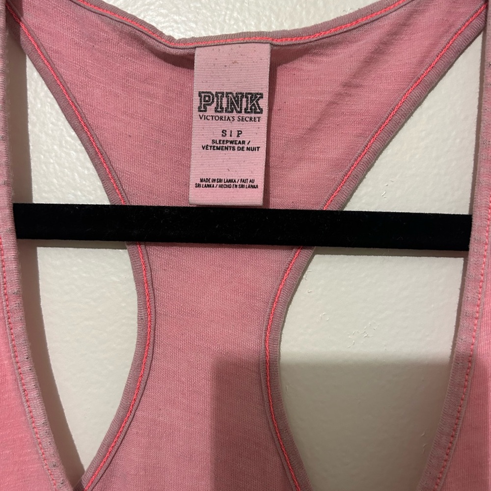 PINK VICTORIA’S SECRET | Lightweight, Light Coral Racerback Tank Top - Picture 3 of 4
